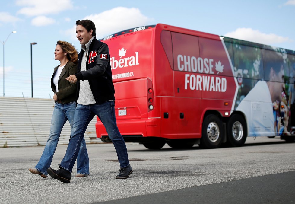 Kanadský premiér Justin Trudeau s manželkou