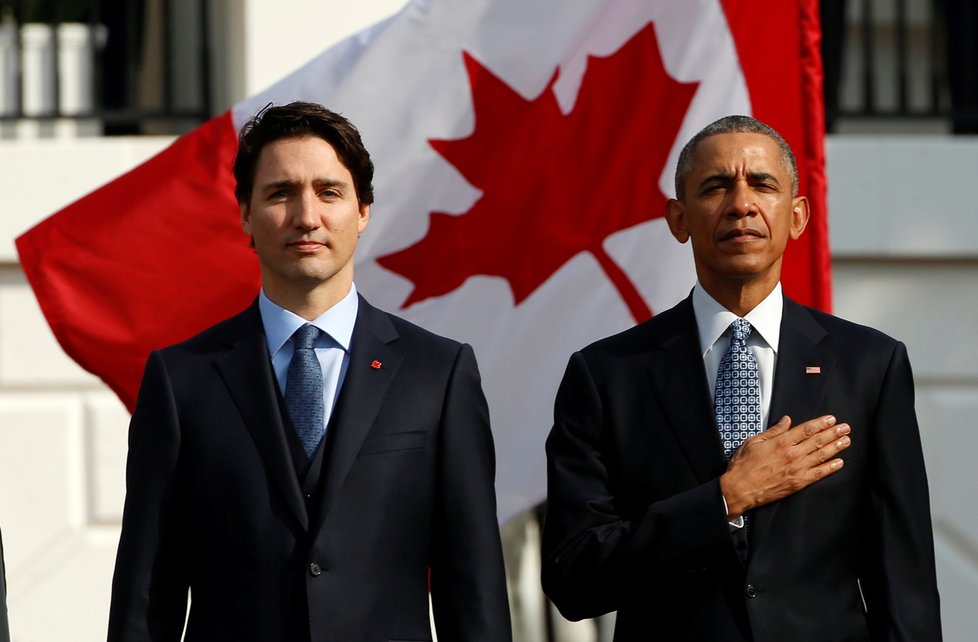 Kanadský premiér Justin Trudeau s Barackem Obamou