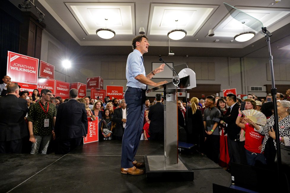 Kanadský premiér Justin Trudeau vstoupil do volební kampaně (12. 9. 2019)