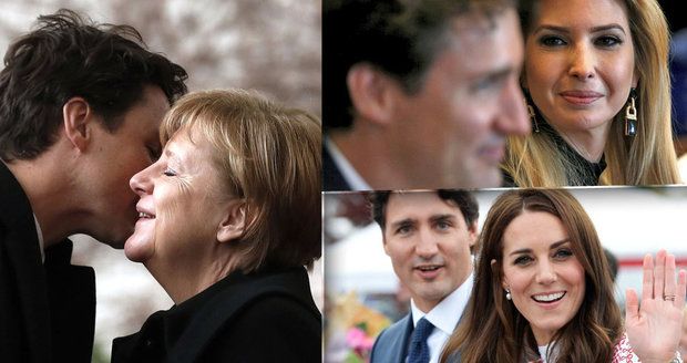 Pusa s Angelou, Ivanka „paf“ i rozpačitá Kate: Premiér Trudeau učaroval slavným ženám