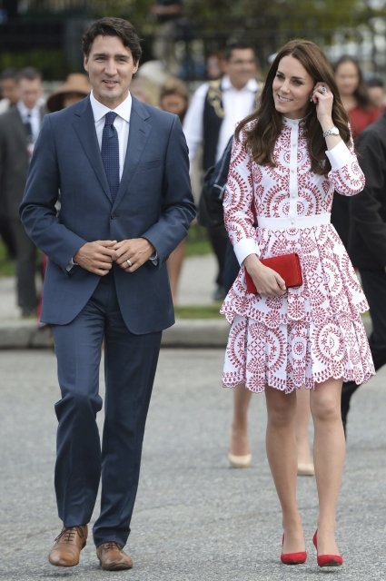 Justin Trudeau a vévodkyně Kate