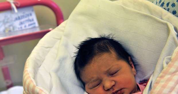 Jitce Jarošové se 1. ledna minutu po půlnoci v brněnské porodnici U milosrdných bratří narodila dcerka Justýna.