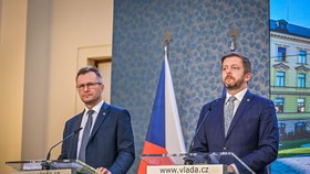 Jednání vlády:Ministr zemědělství Zdeněk Nekula (KDU-ČSL) a ministr vnitra Vít Rakušan (STAN) (27.10.2022)