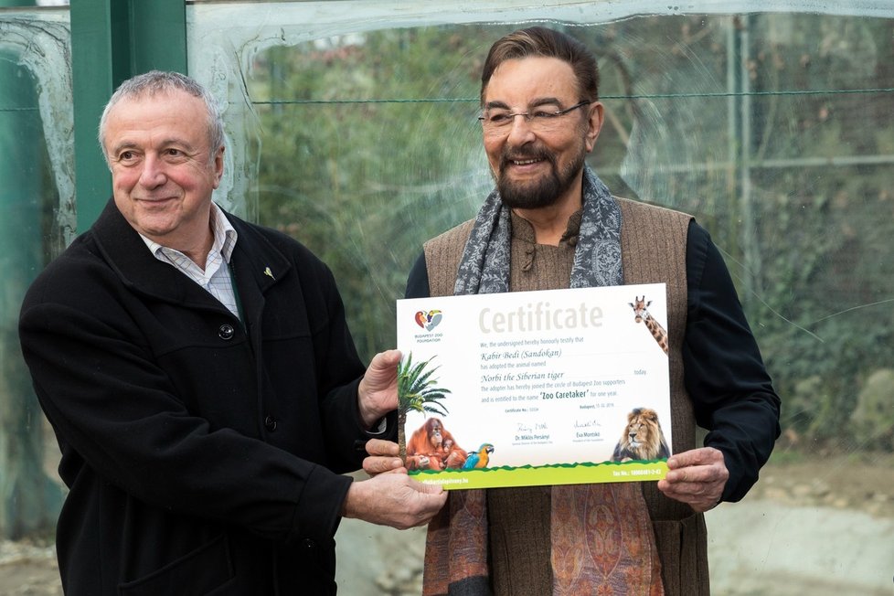 Kabir Bedi adoptoval tygra