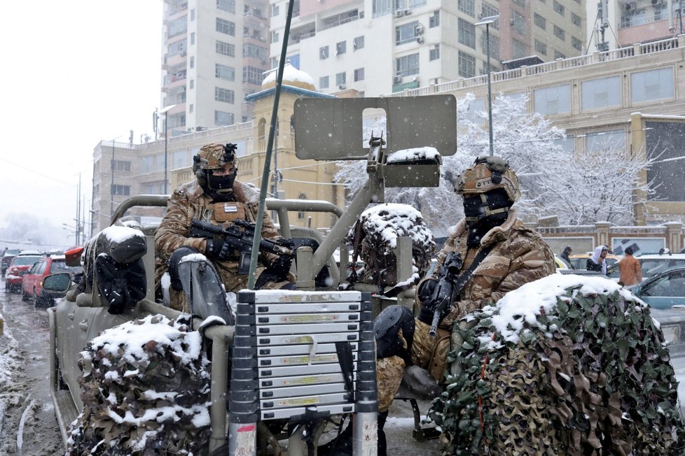 Sníh v Kábulu (leden 2022)