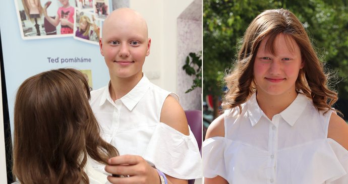 Kačence (11) se splnilo přání. Přišla o vlasy, ale teď má i díky Blesku paruku.