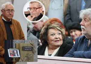 Jiřina Bohdalová, Zdeněk Troška a Jaroslav Satoranský se přišli rozloučit s režisérem Antonínem Kachlíkem.