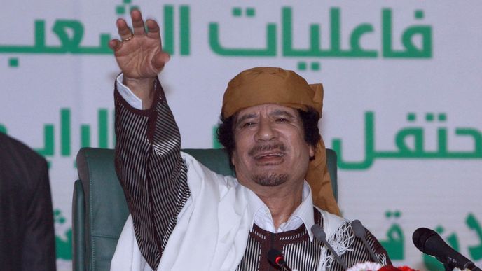 Někdejší libyjský vůdce Muammar Kaddáfí Někdejší libyjský vůdce Muammar Kaddáfí