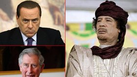 Kaddáfí komunikoval s představiteli významných evropských států. Princ Charles mu pochleboval, Berlusconi s ním kamarádil