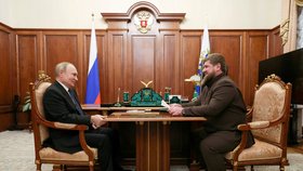 Čečenský pohlavár Kadyrov se setkal s ruským prezidentem Putinem. (13. 3. 2023)