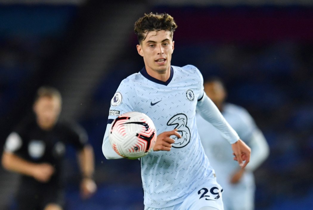 Kai Havertz během zápasu Chelsea s Brightonem