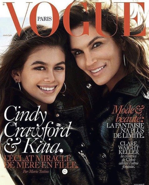 Kaia a Cindy na coveru francouzského Vogue