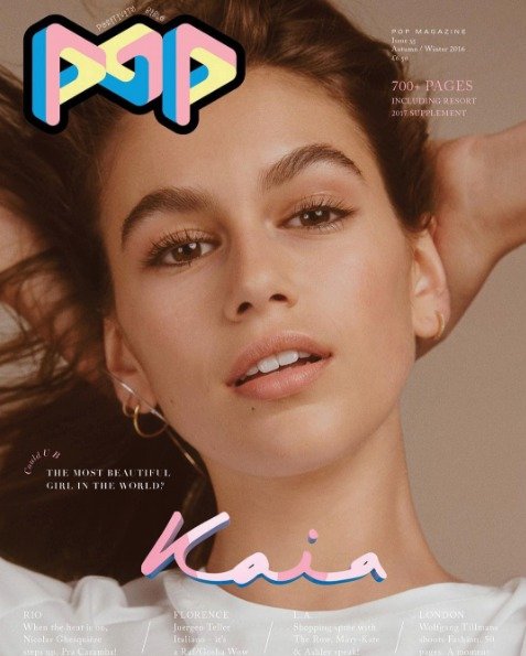 Kaia Gerber pro POP magazín. Její první titulní strana!