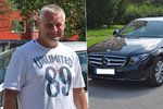 Jiří Kajínek a jeho nový vůz - Mercedes E