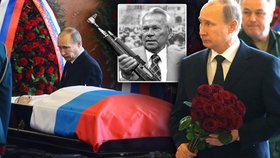 Putin se přišel poklonit konstruktérovi legendární zbraně Michailu Kalašnikovovi