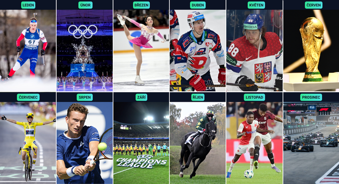 Supersportovní rok 2026 den po dni: olympiáda, MS ve fotbale, velká akce v Česku Supersportovní rok 2026 den po dni: olympiáda, MS ve fotbale, velká akce v Česku