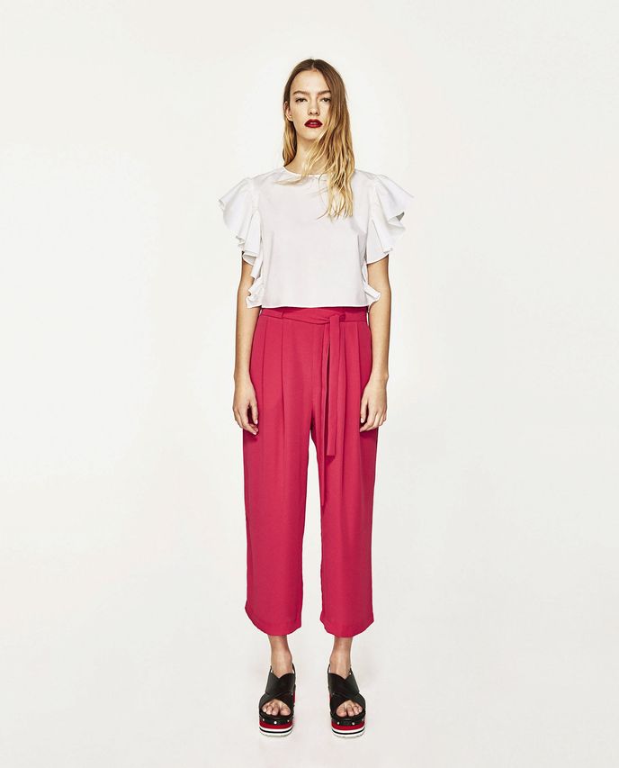 Kalhoty culottes, Zara, 399 Kč