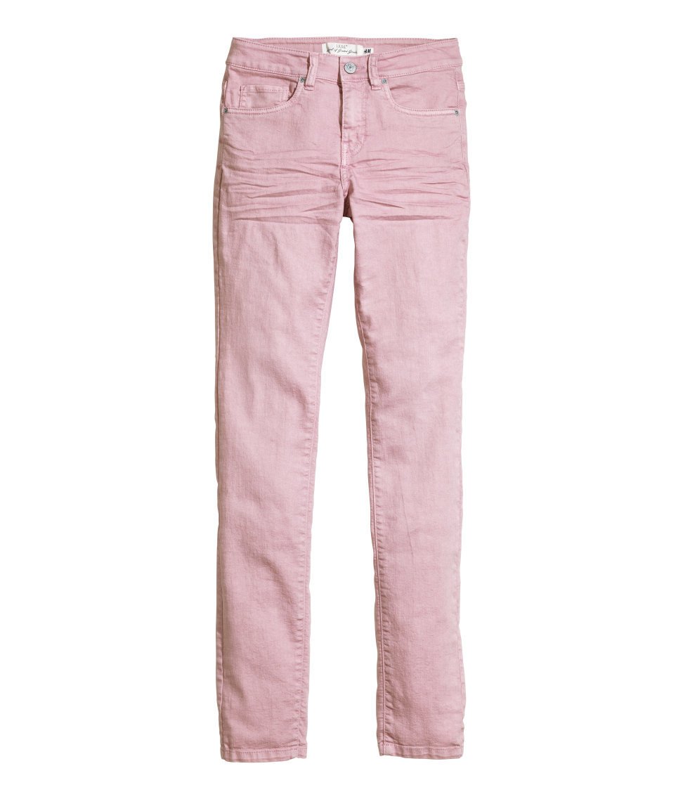 Rovné - Pastelově růžové kalhoty, HM, 499 Kč