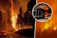 Ohnivé peklo v Kalifornii: Lidé utíkají z domovů, plameny srovnaly se zemí celou obec