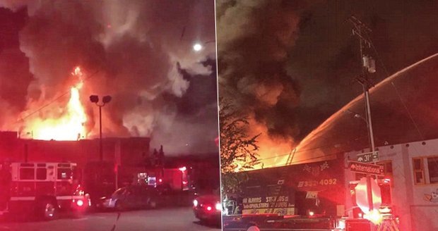 Noční klub zachvátil mohutný požár: Nejméně 9 mrtvých a 25 pohřešovaných