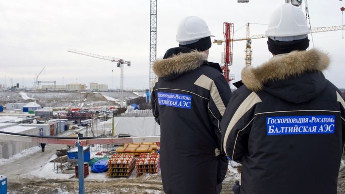 Stav výstavby jaderné elektrárny v Kaliningradu v roce 2012, krátce před zastavením projektu