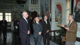 Kambodžský král Norodom Sihamoni na návštěvě České republiky v roce 2010
