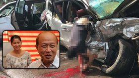 Kambodžský princ se zranil při nehodě, jeho žena nepřežila