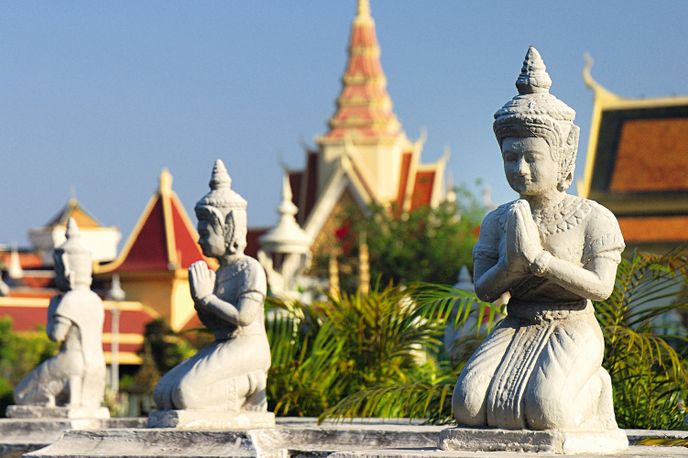 Kambodža: Královský palác v Phnompenhu