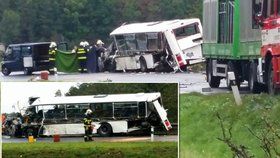 Řidič prázdného autobusu zemřel po střetu s kamionem u Domažlic