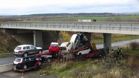  Při nárazu do mostního pilíře na Kladensku zemřel řidič kamionu 