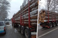 Řidič kamionu odmítl vážení soupravy se dřevem: Dostal rekordní pokutu