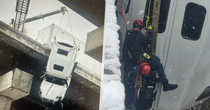 Kamioňákův život visel na vlásku.