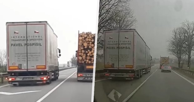 Šílený řidič kamionu na Vysočině: Plná čára mu nic neříkala, předjížděl, kde se mu chtělo!