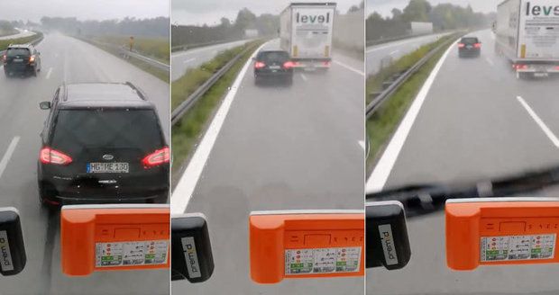 „Zabiju ho!“ Kamioňáka na německé dálnici vybržďoval řidič osobáku, ten to psychicky neunesl!
