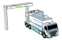 Model kamionu celní správy: Funkční podvozek s rozložitelným rentgenem