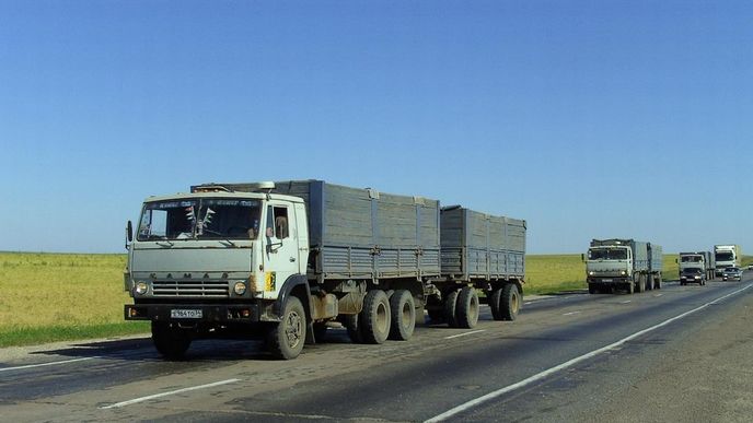 Kamiony na ruské silnice