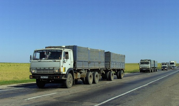 Kamiony na ruské silnice