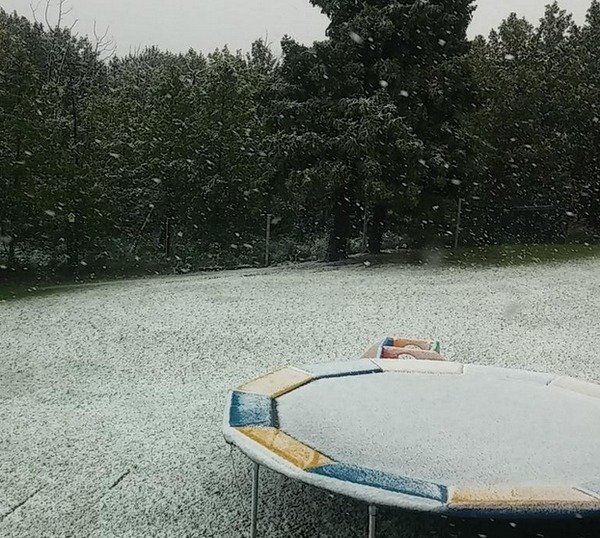 Kanadské Calgary zapadalo v srpnu sněhem.