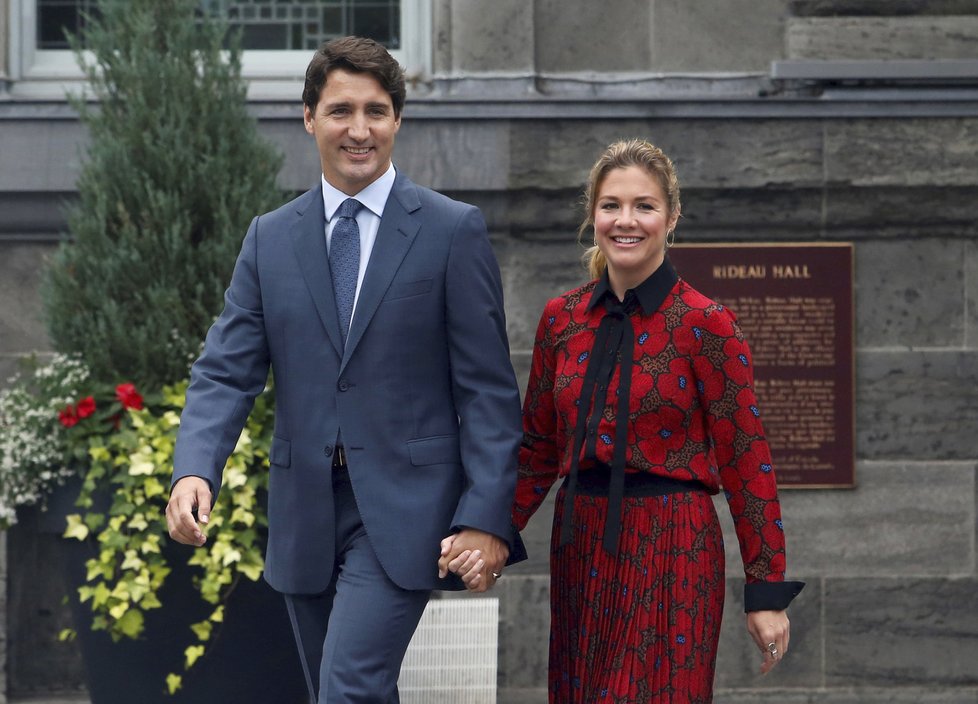 Kanadský premiér Justin Trudeau s manželkou.