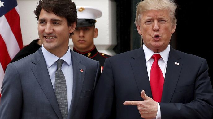 Kanadský premiér Trudeau na jednání s Donaldem Trumpem