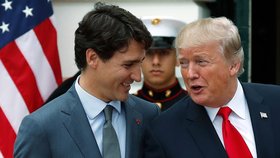 Kanadský premiér Trudeau na jednání s Trumpem ve Washingtonu.