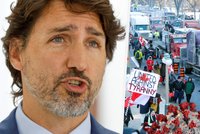 Premiéra kvůli rozzuřeným antivaxerům „odklidili“ do bezpečí. Trudeau opustil Ottawu i s rodinou