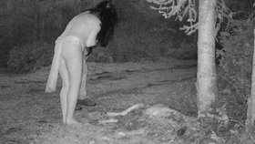 Kanaďanka našla na průmyslové kameře záběry dvou žen, které se nahé pohybovaly kolem mršiny jelena.