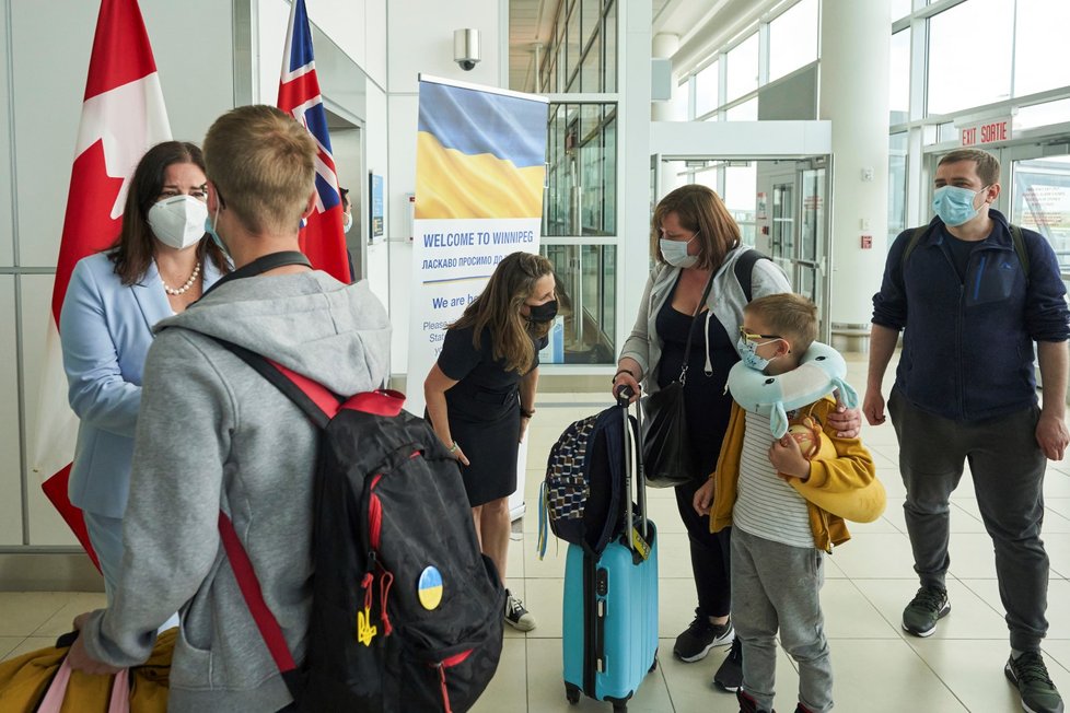 Také do Kanady míří ukrajinští uprchlíci (24. 5. 2022).