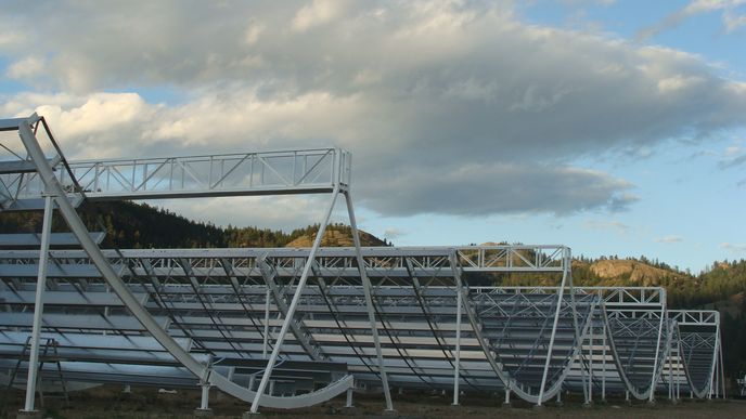 Antény kanadské observatoře, která podezřelý signál zachytila. Antény kanadské observatoře, která podezřelý signál zachytila.