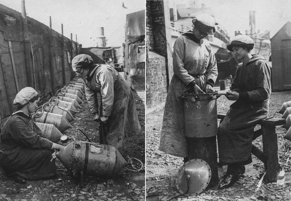 Ženy v muničních továrnách pracovaly s toxickými chemikáliemi, bez jakýchkoliv ochranných pomůcek.
