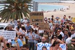Protest proti turistům na Kanárských ostrovech (21.4.2024)