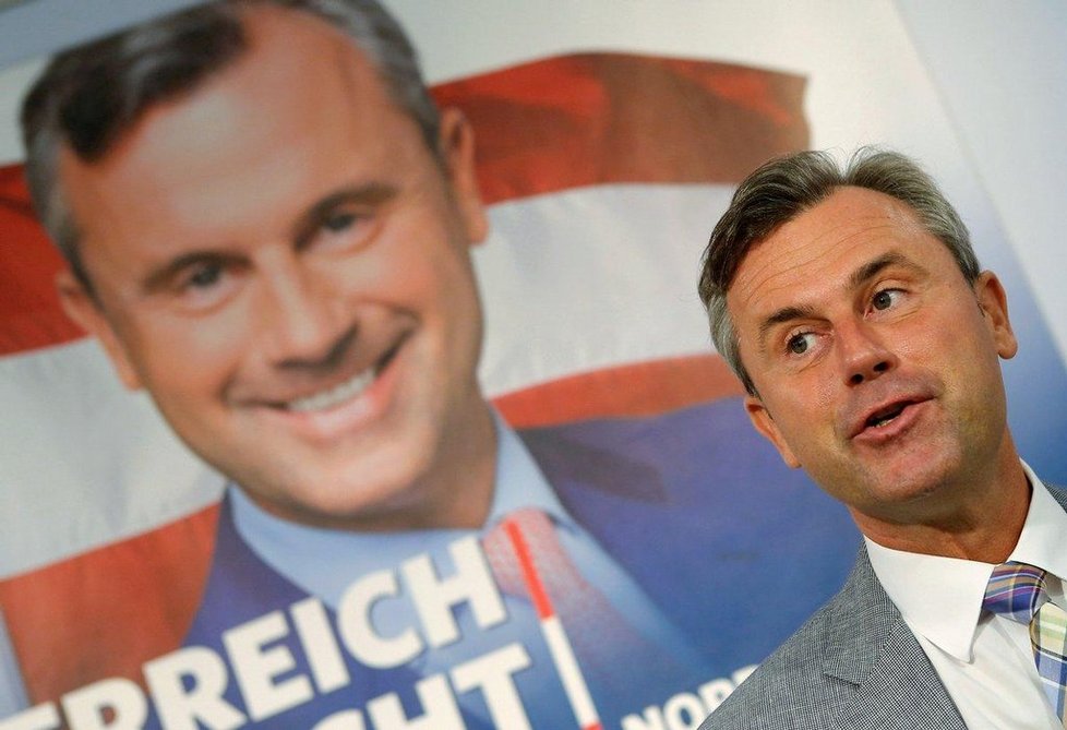 Kandidát na rakouského prezidenta Norbert Hofer