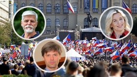 Prezidentští kandidáty o demonstraci. Co vyčetli vládě a kdo varoval před Ruskem?