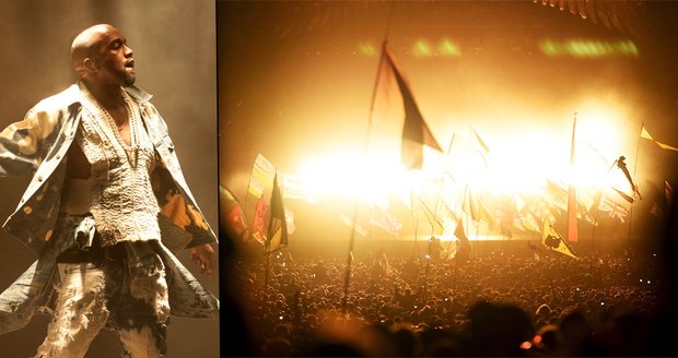 Kanye West vystoupil na legendárním festivalu Glastonbury! Protestovaly proti němu tisíce lidí